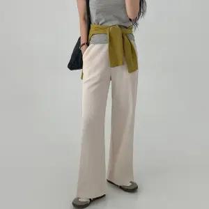 [에이와비] [140.150ver] #AWABMADE:_와플와이드밴딩팬츠 -키작녀/기장선택/2color