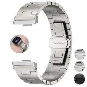 화웨이 워치 핏 4/4 프로용 티타늄 스트랩 메탈 폴딩 클라스프 밴드 핏3 비즈니스 스마트워치 팔찌