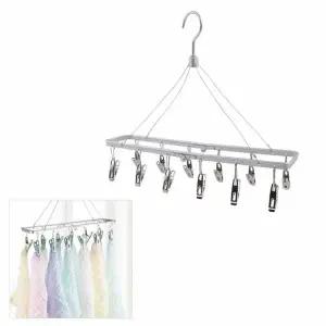 접이식 OAP539B6 양말 손수건 마스크 스카프 건조대 택 12클립