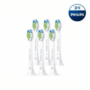 PHILIPS 필립스 소닉케어 W 옵티멀 화이트 칫솔모 화이트 6개입 HX6066/14