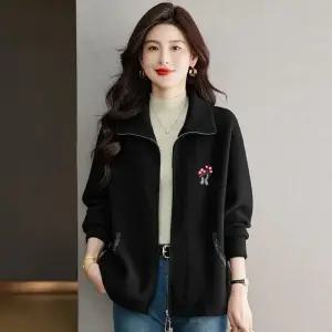 모직 추동 카디건 빅사이즈 도톰 하이넥 보이는 통통해 여성패션 DL4