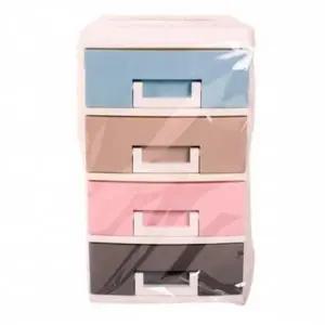 ( )플라스틱 칸칸 수납 박스 다용도 파스텔 수납 박스 4단 정리함