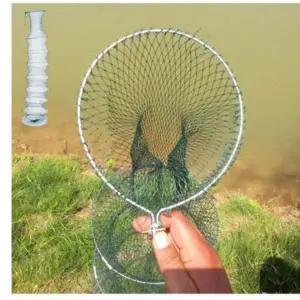 견고한 원형 낚시 물고기 접이식 포획 그물망 롱 견고한 그물망