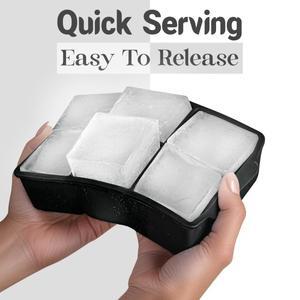 4/6/8/15 그리드 실리콘 아이스 큐브 금형 구형 얼음 재사용 가능한 위스키 칵테일 냉동고 DIY 홈 메이드