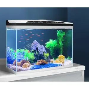 스마트 온도조절 소형 유리 수족관 자가순환 생태 수조 가정용 자동 여과 환수 청소 조명