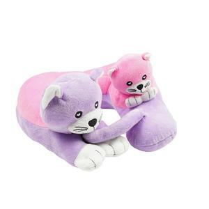 어린이용 카보 비행기 여행 베개 u2013 에볼루션 비행기, 기차, 자동차에서 잠을 잘 수 있는 목 지지대 귀엽고 아늑하고 귀여운 동물 친구 (Kittens)