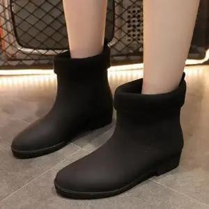 [SZ0119X]무지 깔끔한 털부츠 디자인 레인부츠