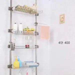 간편조립선반 세탁실 압축 기둥 선반 샴푸 거치대 화장실 수납
