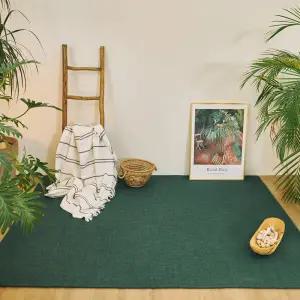 미조데코 거실러그 사이잘룩 카페트 단모 워셔블 대형 안마의자매트 아리스-그린, 150X200