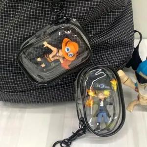 [룽스]PVC 솜인형 파우치 사각 솜인형파우치 블랙