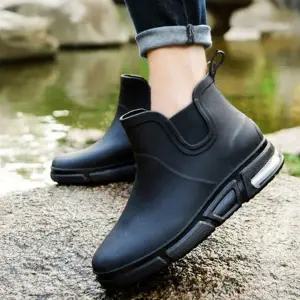 [룽스]장화 레인부츠 발목 남성 앵클 미들컷