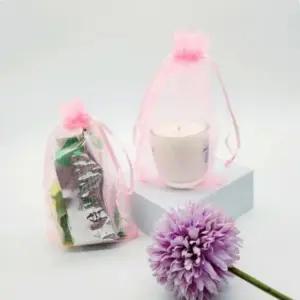 [룽스]오간자주머니 예쁜포장지 핑크 10x15cm