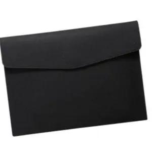 [룽스]도큐먼트파일 가죽 서류파우치 블랙 A4