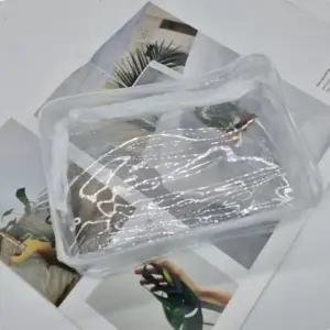 [룽스]투명 방수 파우치 미니가방 대형 화이트