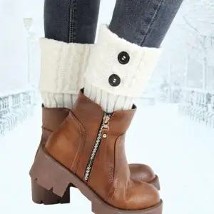 [SBCZRP1]니트 투버튼 발목워머 레이어드 부츠 여자