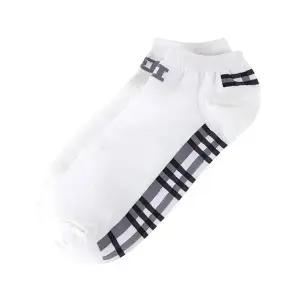 [SW829X4]바닥체크 발목양말 남자양말 흰색1켤레