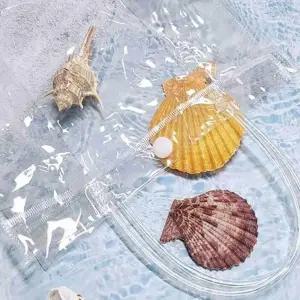 [룽스]백 비닐 쇼핑백 똑딱이 S 투명비닐백 PVC