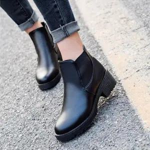 [SX9322A]밴딩 굽 여성부츠 패딩부츠 캐주얼 구두 4cm