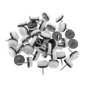 알리미토피아 40pcs 가구 글라이드 네일 보호대 두꺼운 0.6인치 의자 다리( 16mm 가구 흰색) 바닥 글라이드 나일론 가구 의자 패드 테이블 인 나무 또는 슬라이더