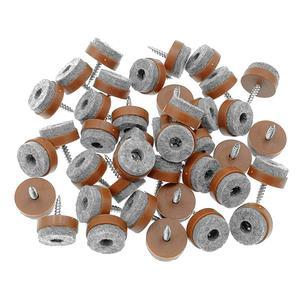 알리미토피아 40pc 나사형 가구 펠트 패드 슬라이더 하드우드 의자 글라이드 바닥 또는 0.8인치; 갈색) 보호대( 20mm