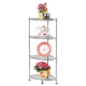 다용도수납장 메탈코너랙 4단 세탁실 틈새선반 바퀴달린 수납트롤리