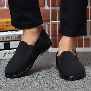 남성 슬립온 로퍼 기모 쫄보화