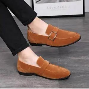 스웨이드 로퍼 남성 정장 슈즈