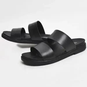 남성 가죽 슬리퍼 푹신한 내장