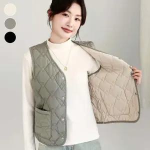 패딩조끼 포켓 세미기모 경량 조끼