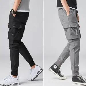 [라일리의류] Rly 남자 면바지 허리밴딩 팬츠 봄 여름 카고 면바지