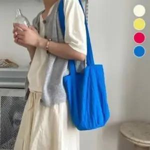 [라일리] Rly 비비드 골지 긴끈 숄더백 봄가방 캔버스백 체크가