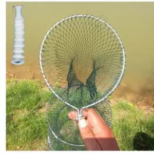 견고한 원형 낚시 물고기 접이식 포획 그물망 롱 견고한 그물망