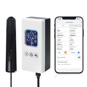 7 in 1 스마트 수질 검사기, 무선 WiFi 물 모니터 측정 pH / ORP TDS EC 염도 SG TEMP, 앱 연결 실시간 알림 기능이 있는 측정기, 수족관, 소금물 어항 등.