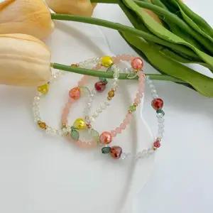 [라일리쥬얼리] Rly 반투명 비즈 구슬 과일 삐삐 팔찌 봄 삐삐 팔찌