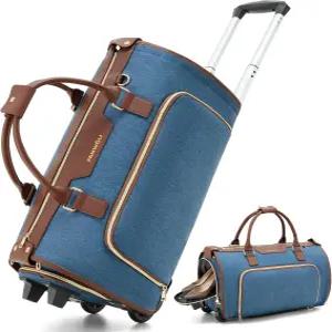 3-in-1 롤링 가먼트 백 캐리어 바퀴 달린 기내 반입용 수트 케이스 신발 수납 분리형 오거나이저 비즈니스