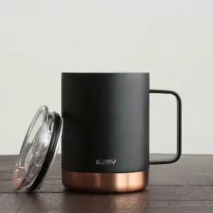 [모두모아]캠핑 사무실 뚜껑 스텐 머그컵 360ml 텀블러 캠핑컵 머그잔 냉온머그컵