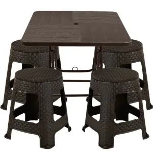 틱의자 호프집 파라솔 틱 포장마차 편의점 테이블 야외 포차의자 라스 4인세트 간이의자 플 테 접이식