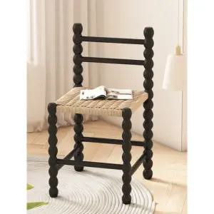 등받이 레트로 의자 라탄 디자인 원목체어 원목 등나무 식탁