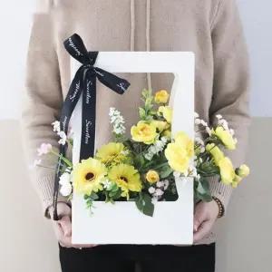 리본 꽃포장 케이스 선물장식 종이백 플라워 부모님 웨딩 기념일 키본단