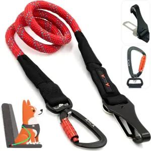 자동차용 반려견 안전벨트 반사형 클라이밍 로프가 장착된 범용 반려동물 자동차 360° 회전 및 자동 잠금