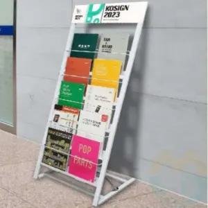 굿마켓 2열 5단 카다로그 꽂이 잡지거치대 매거진랙 전단지꽂이 카달로그스탠드