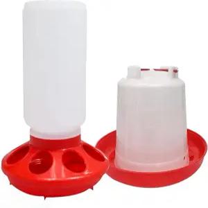 럭키팜 병아리 모이통 및 급수 키트 1L 드링커 닭 육계용 피더 그리고 새 메추라기 비둘기