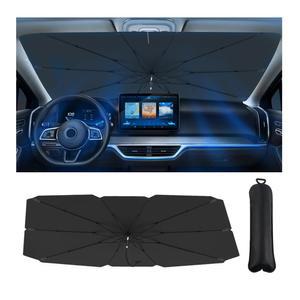 자동차용 윈드실드 우산 자외선 차단, 실리콘 헤드로 햇빛을 차단하는 단열 및 냉방용 55x31 구부릴 수 있는 그늘은 일부 차량에 적합합니다