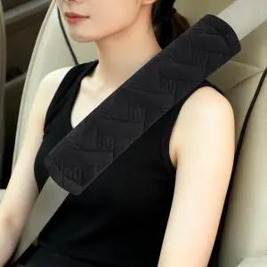 아모카 2팩 소프트 안전벨트 편안한 운전을 위한 브레이드 패턴으로 유니버설 카 숄더 패드 쿠션 커버 및