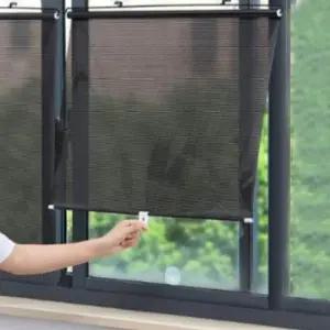 롤러 무타공 유리창 블라인드 롤링 사무실 창문 자동차