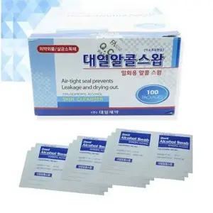[이지커머스]알콜 스왑 알콜솜 상처 소독 일회용 소독솜 100매 알콜스왑 일회용소독솜 알콜스왑100매 알콜