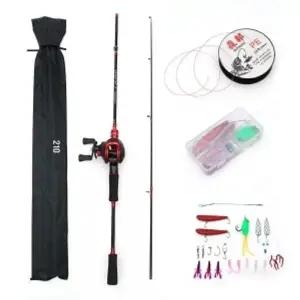 고피싱 베이트 릴+루어+낚싯대세트 1.6m 좌핸들 입문용릴낚싯대