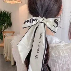 앙상블 스카프 진주 헤어 밴드 반다나 머플러 미니 방도 머리끈