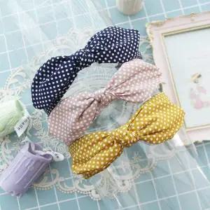 [오너클랜]TBZ 쁘띠 도트 리본 와이드 헤어 밴드 머리띠 6COLORS