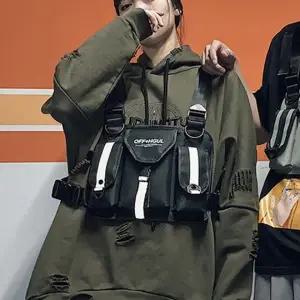 체스트백 반사 블랙 사이클 가방